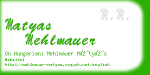 matyas mehlmauer business card